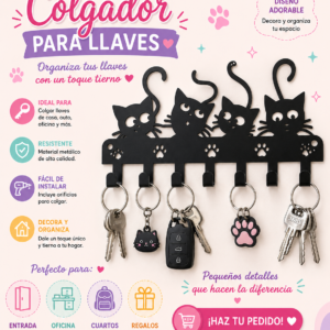 Colgador de llaves de gatitos