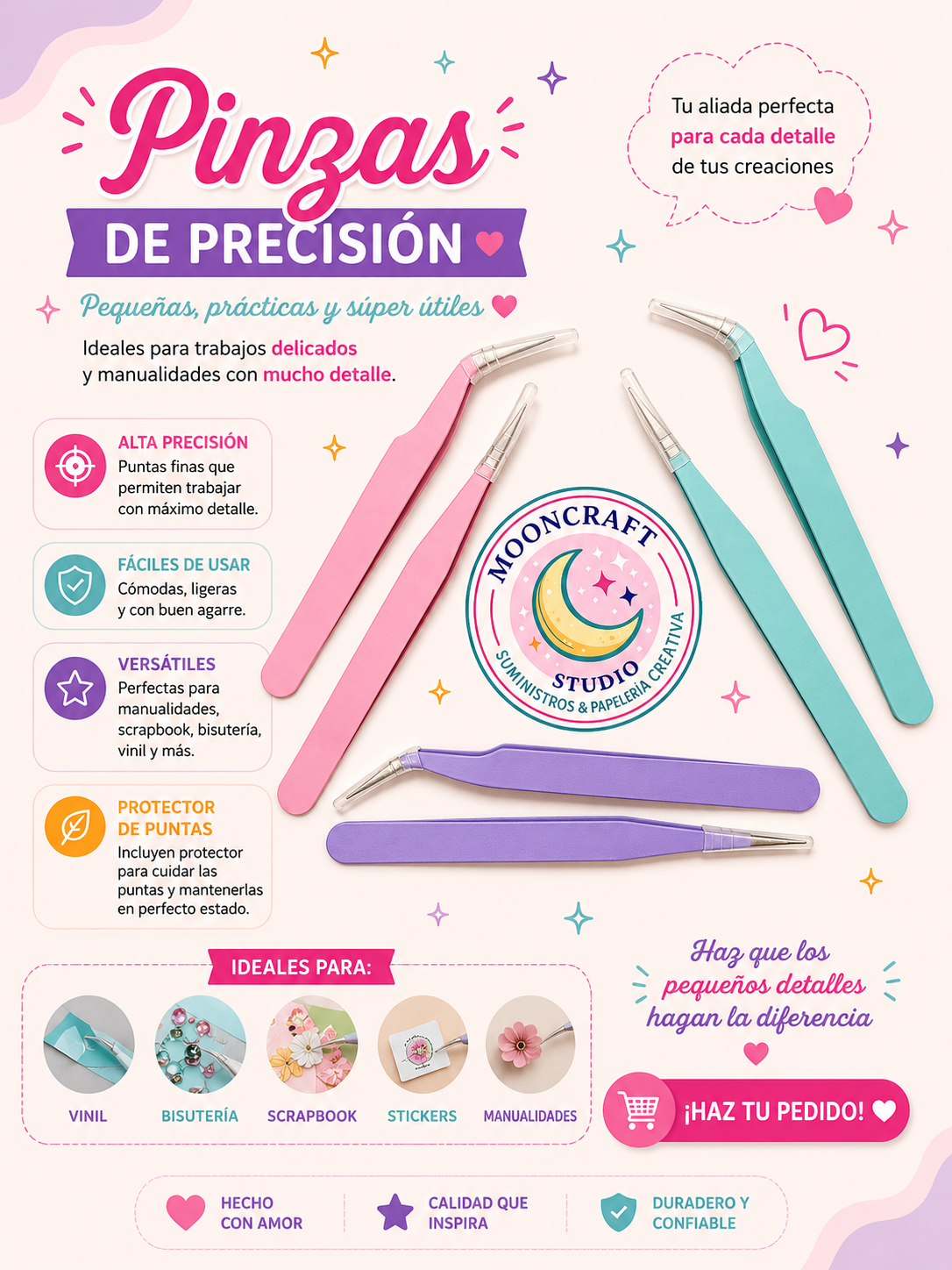 Pinzas de Precisión 2 unidades