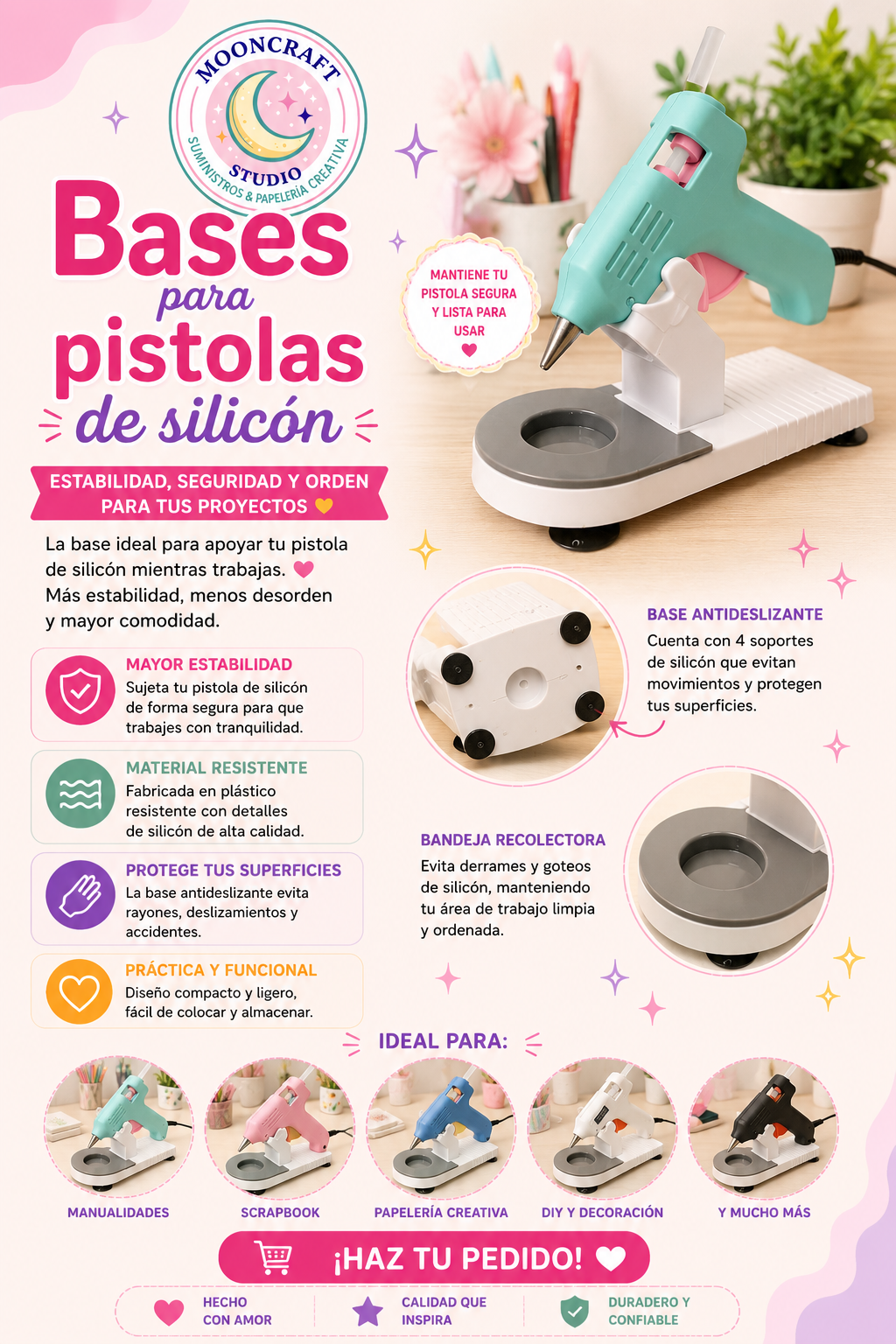 Bases para pistola de silicón