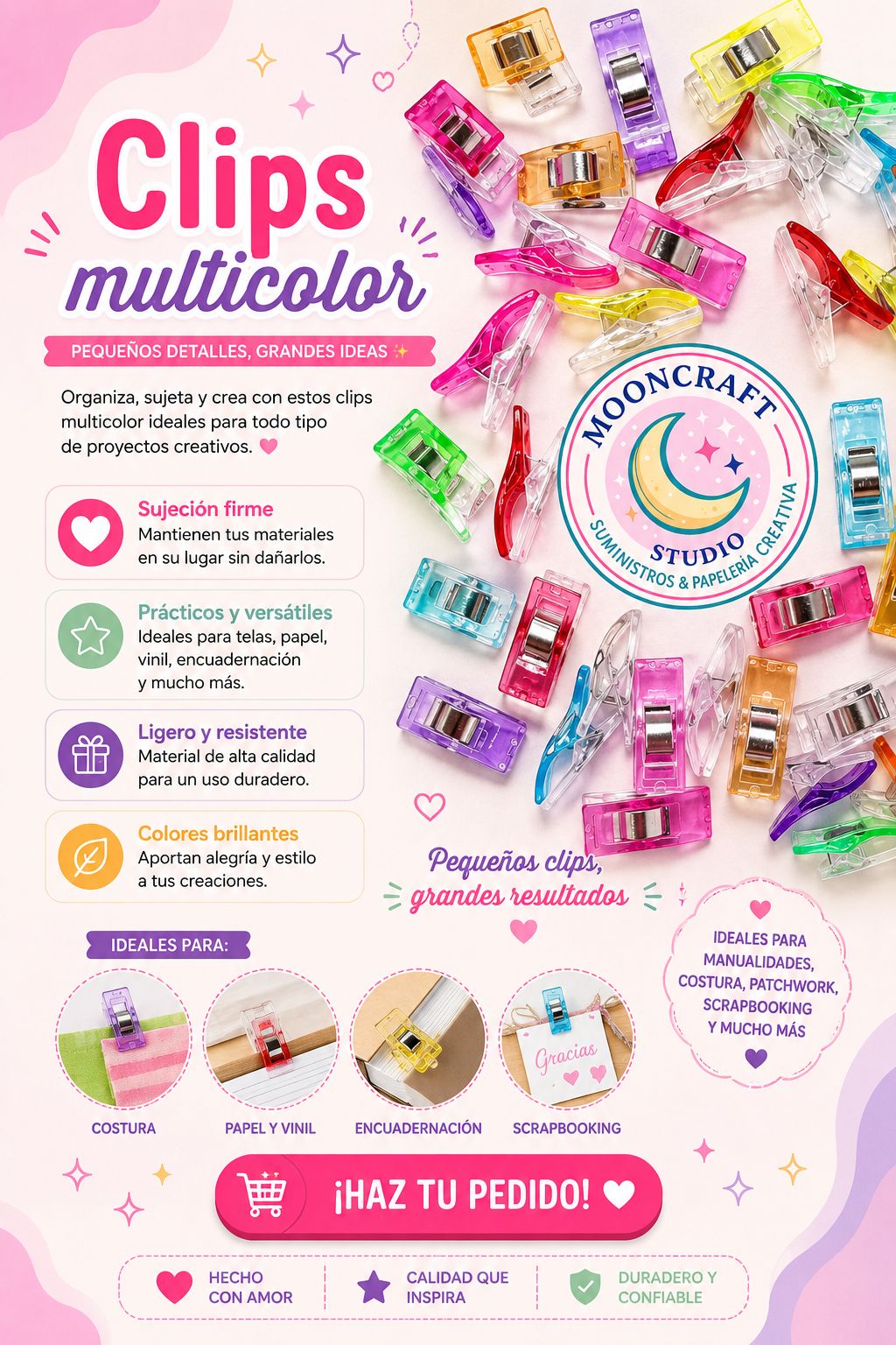 Clips Multicolor Unidad