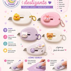 Cutter deslizante kawaii