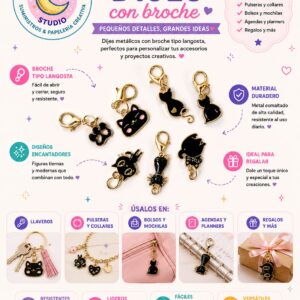 Dijes de gatitos negros