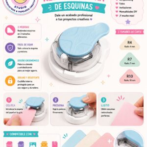 3 en 1 perforadora de esquinas